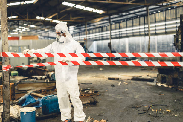 Professional Biohazard Cleanup technician working in Keene, TX
